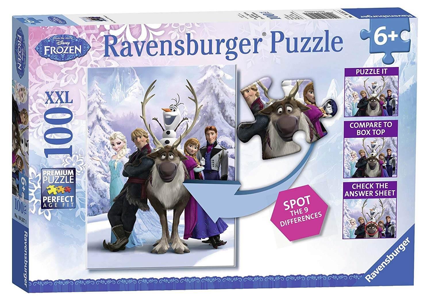 Unterschiede Puzzle XXL Eisige Frozen 100 Ravensburger Teile