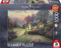 Schmidt Erwachsenen-Puzzle 1000 Teile Kinkade Cottage des guten Hirten