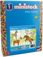 ministeck Pixel Puzzle Steckspiel Pferde 4in1