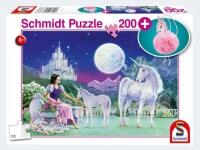 Schmidt Puzzle 200 Teile Einhorn mit Puschel-Anhänger
