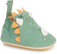 easy peasy Baby Haus-Schuhe Leder Drache grün