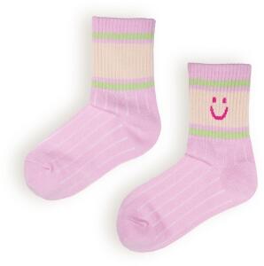 Nono Mädchen Socken Smiley rosa