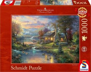 Schmidt Erwachsenen-Puzzle 1000 Teile Kinkade Spirit Im Naturparadies