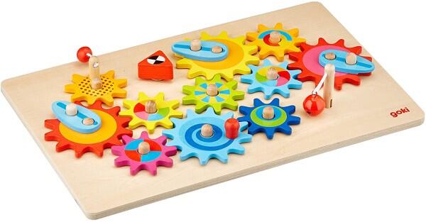 goki Holz-Zahnradspiel für Kleinkinder